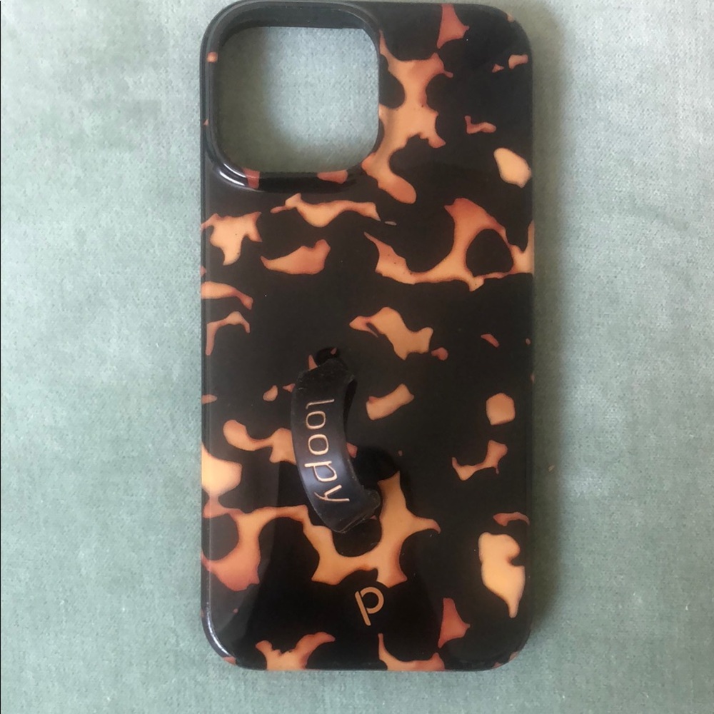 Loopy Case Phone Case in Tortoiseshell Black & Brown